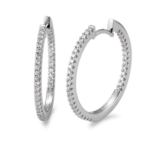 Hinged hoop 18k White Gold Diamond White, 0.50 ct, 74 Stones, brilliant, w-si