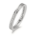 Memory ring 18k White Gold Diamond White, 0.33 ct, 42 Stones, brilliant, w-si