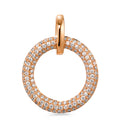 Pendant 18k Red Gold Diamond White, 0.50 ct, 125 Stones, brilliant, tw-vsi Ø18 mm