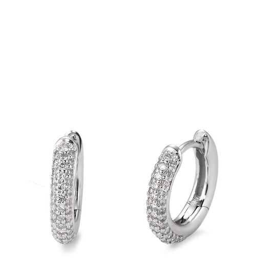 Hinged hoop 18k White Gold Diamond White, 0.25 ct, 74 Stones, brilliant, tw-vsi