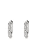 Hinged hoop 18k White Gold Diamond White, 0.25 ct, 74 Stones, brilliant, tw-vsi