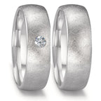 Wedding Ring Palladium 500 Diamond 0.10 ct, w-si