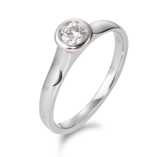 Solitaire ring 18k White Gold Diamond 0.20 ct, tw-si