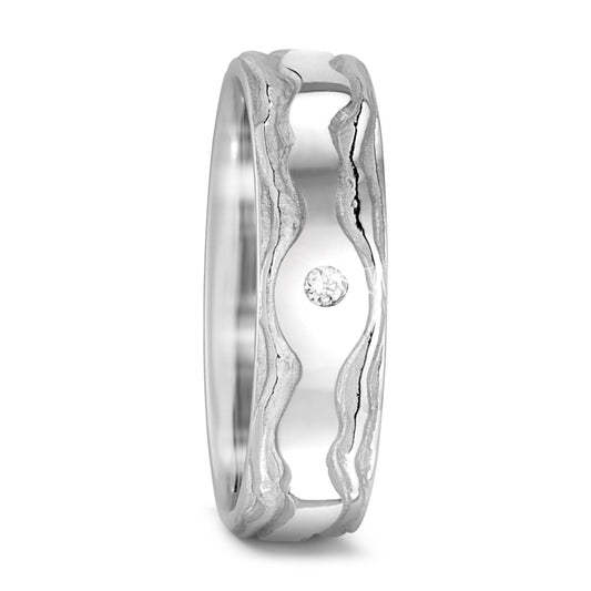 Wedding Ring 18k White Gold Diamond 0.045 ct, w-si