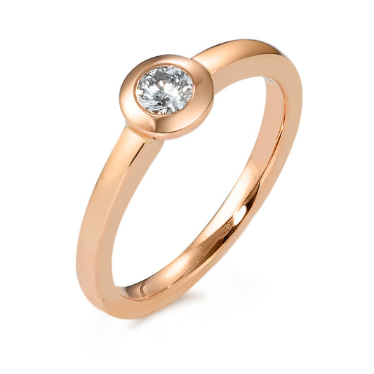 Ring 14k Rose Gold Diamond 0.20 ct, w-si