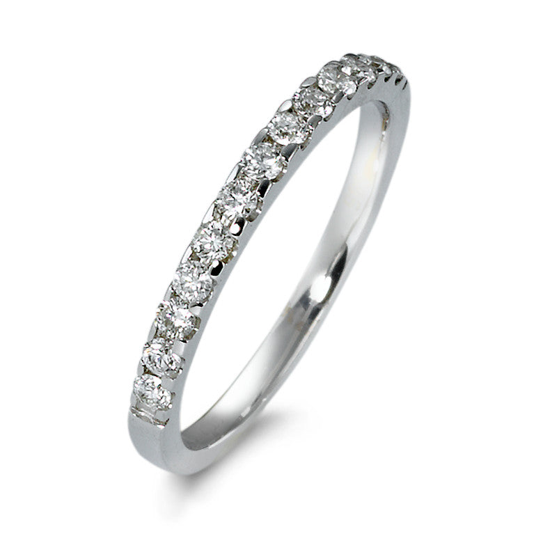 Memory ring 14k White Gold Diamond 0.25 ct, 13 Stones, w-si