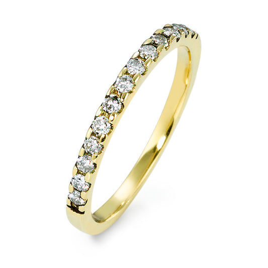 Memory ring 14k Yellow Gold Diamond 0.25 ct, 13 Stones, w-si