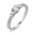 Ring 18k White Gold Diamond 0.40 ct, 11 Stones, w-si