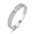 Solitaire ring 18k White Gold Diamond 0.20 ct, 11 Stones, w-si