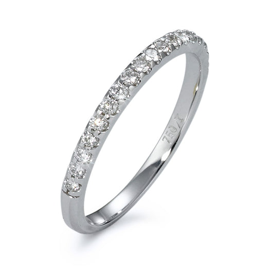 Memory ring 18k White Gold Diamond 0.24 ct, 18 Stones, w-si