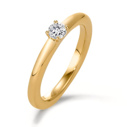 Solitaire ring 18k Yellow Gold Diamond 0.20 ct, w-si