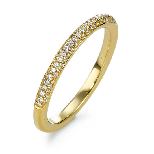 Ring 18k Yellow Gold Diamond 0.25 ct, 82 Stones, w-si