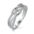 Ring 18k White Gold Diamond 0.19 ct, 41 Stones, w-si