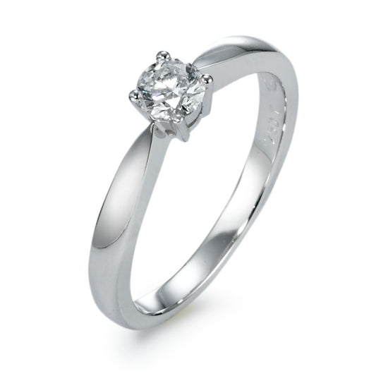 Solitaire ring 18k White Gold Diamond 0.30 ct, w-si