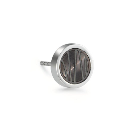 Single stud earring Stainless steel IP coated Ø9 mm