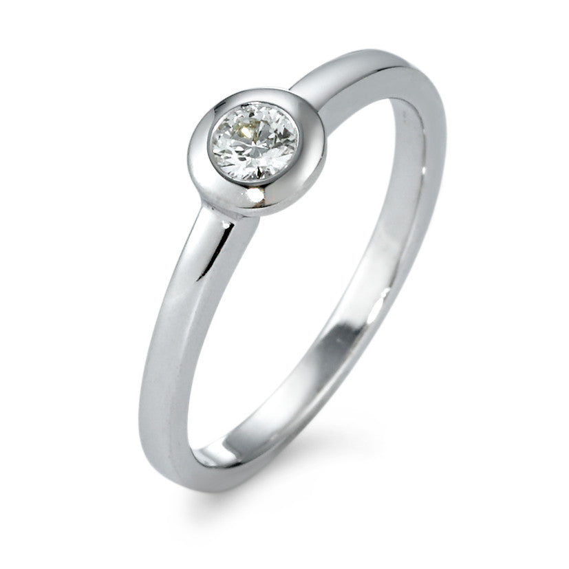 Ring 14k White Gold Diamond 0.20 ct, w-si