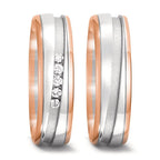 Wedding Ring 18k Red Gold, 18k White Gold