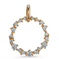 Pendant 18k Red Gold Diamond 0.33 ct, 19 Stones, brilliant, w-si Ø15 mm