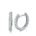 Hinged hoop 18k White Gold Diamond 0.25 ct, 22 Stones, brilliant, w-si
