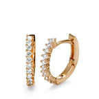 Hinged hoop 18k Red Gold Diamond 0.25 ct, 22 Stones, brilliant, w-si