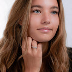 Ring Silver Zirconia Rhodium plated