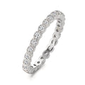 Memory ring Silver Zirconia Rhodium plated