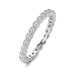 Memory ring Silver Zirconia Rhodium plated