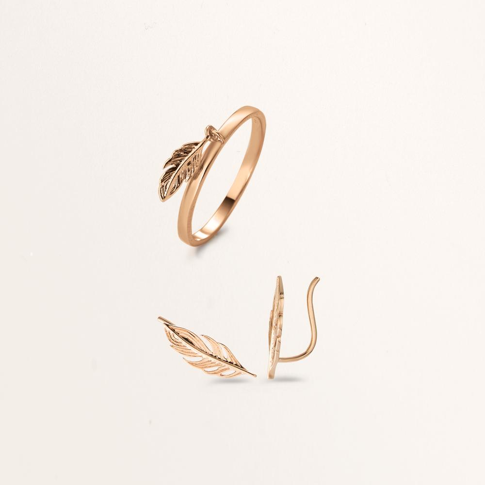 Ear Climber Bronze Gold plated