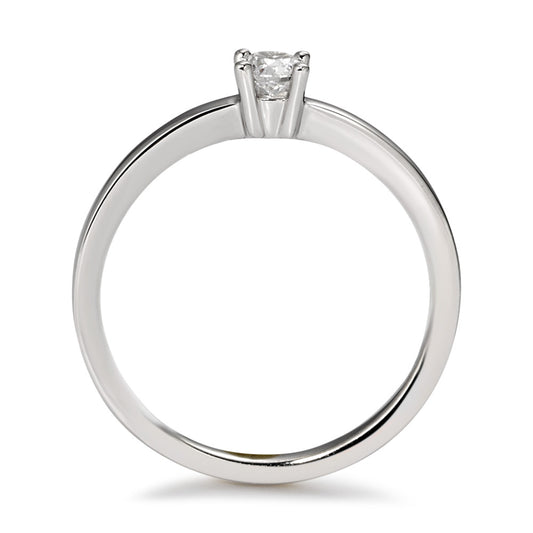 Solitaire ring 18k White Gold Diamond White, 0.20 ct, brilliant, w-si