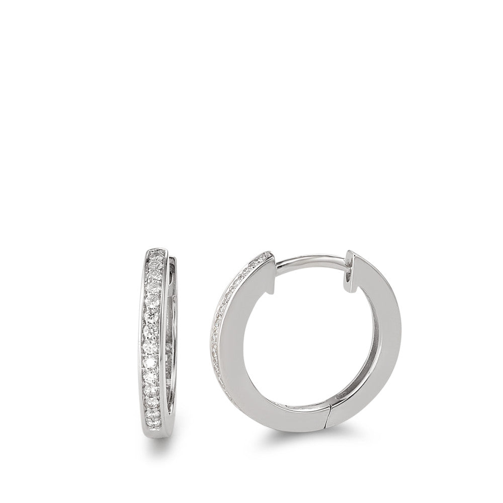 Hinged hoop 18k White Gold Diamond 0.14 ct, 28 Stones, w-si
