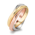 Ring 18k Yellow Gold, 18k White Gold, 18k Red Gold