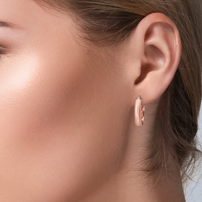 Hoop earrings Silver Rose