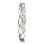 Wedding Ring 18k White Gold Diamond 0.06 ct, 9 Stones, tw-vsi