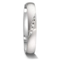 Wedding Ring 18k White Gold Diamond 0.036 ct, 5 Stones, tw-vsi