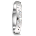 Wedding Ring 18k White Gold Diamond 0.087 ct, 9 Stones, tw-si