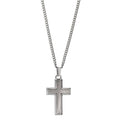 Necklace with pendant Stainless steel Cross 55 cm
