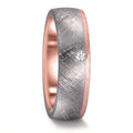 Wedding Ring Tantal 999, 14k Rose Gold Diamond 0.03 ct, w-si