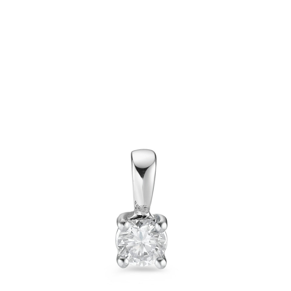 Pendant 18k White Gold Diamond White, 0.25 ct, brilliant, w-si Ø4 mm