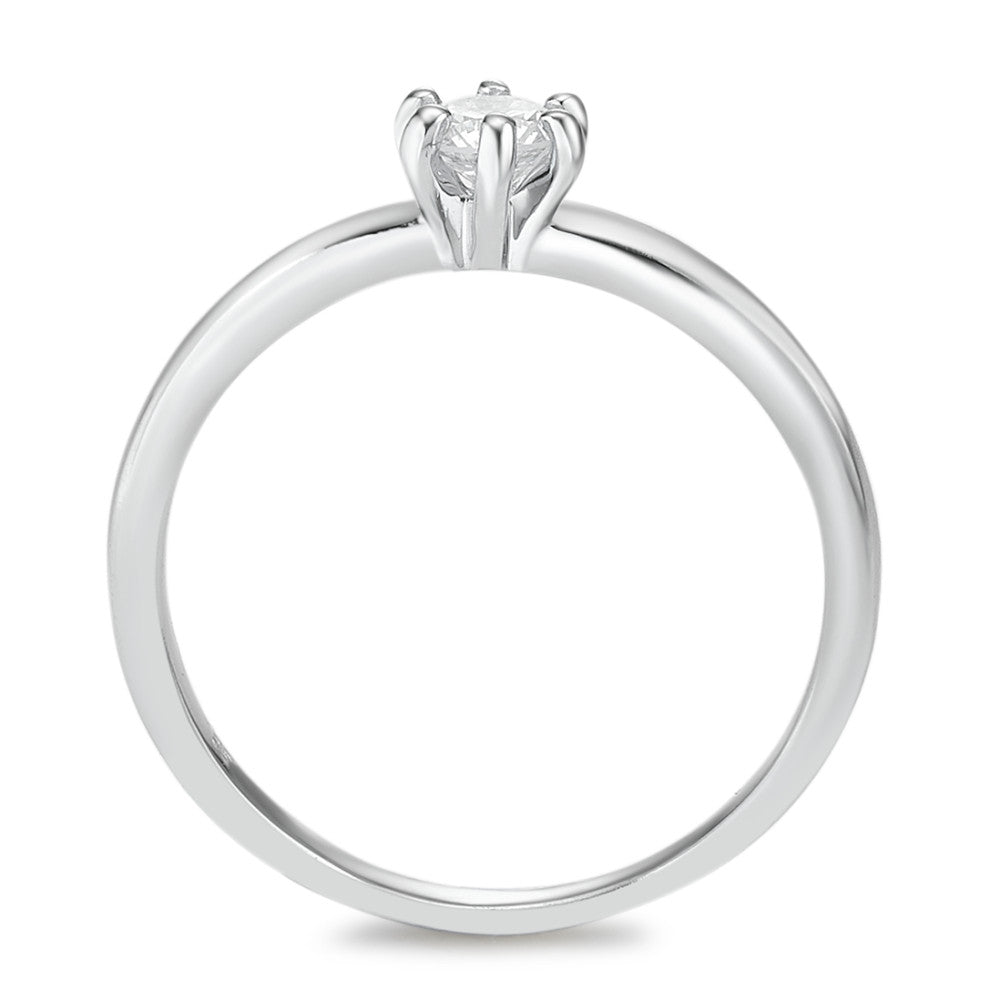 Solitaire ring 18k White Gold Diamond White, 0.25 ct, brilliant, w-si