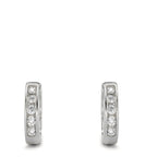 Hinged hoop Silver Zirconia White Rhodium plated