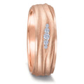 Wedding Ring 18k Red Gold Diamond 0.077 ct, 5 Stones, w-si