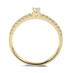 Solitaire ring 18k Yellow Gold Diamond 0.25 ct, 17 Stones, w-si