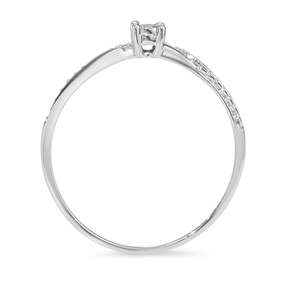 Solitaire ring 18k White Gold Diamond ct, w-si – Rhomberg