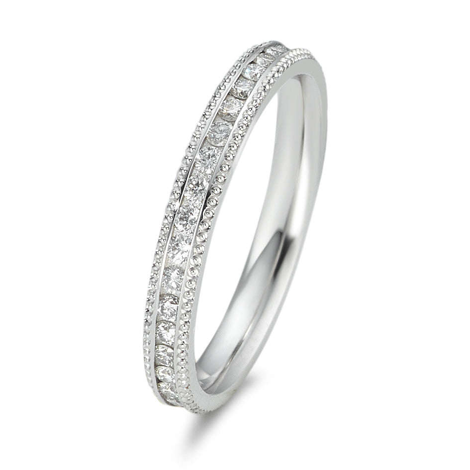 Memory ring 18k White Gold Diamond 0.532 ct, 38 Stones, w-si