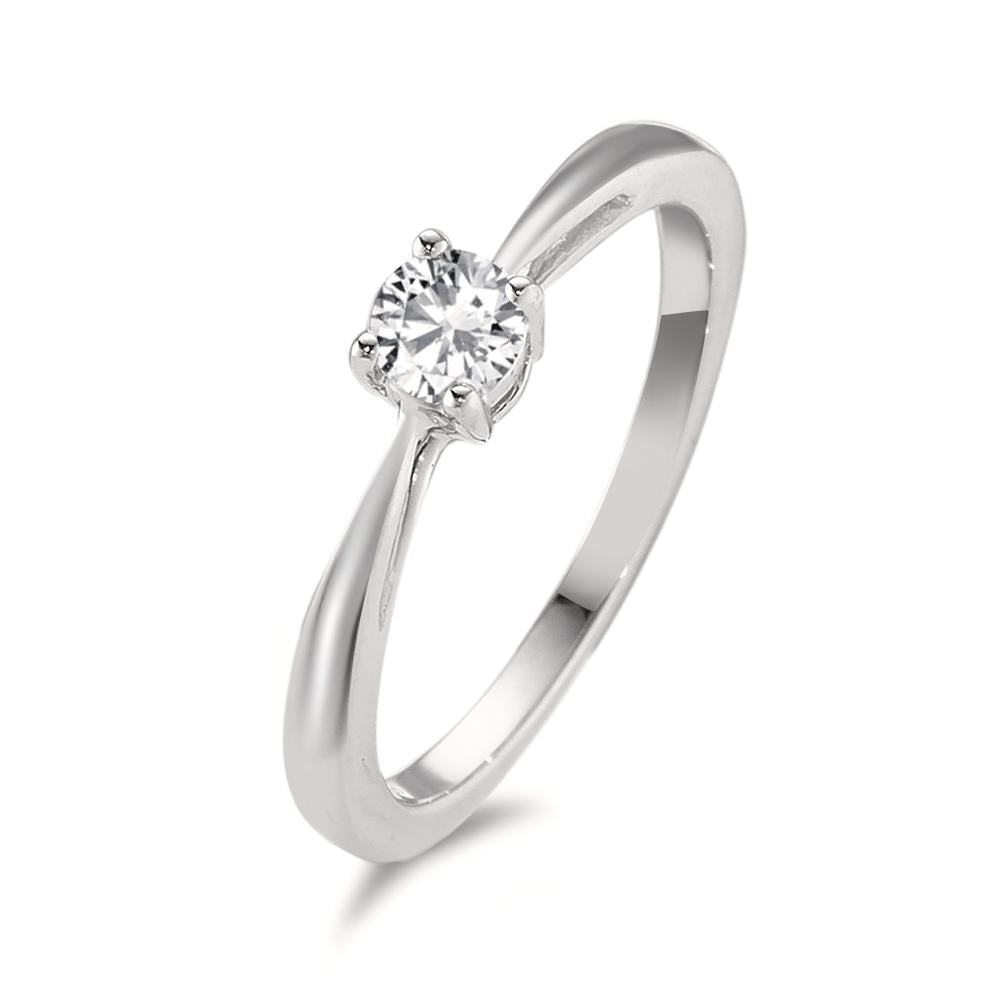Solitaire ring 18k White Gold Diamond 0.25 ct, w-si
