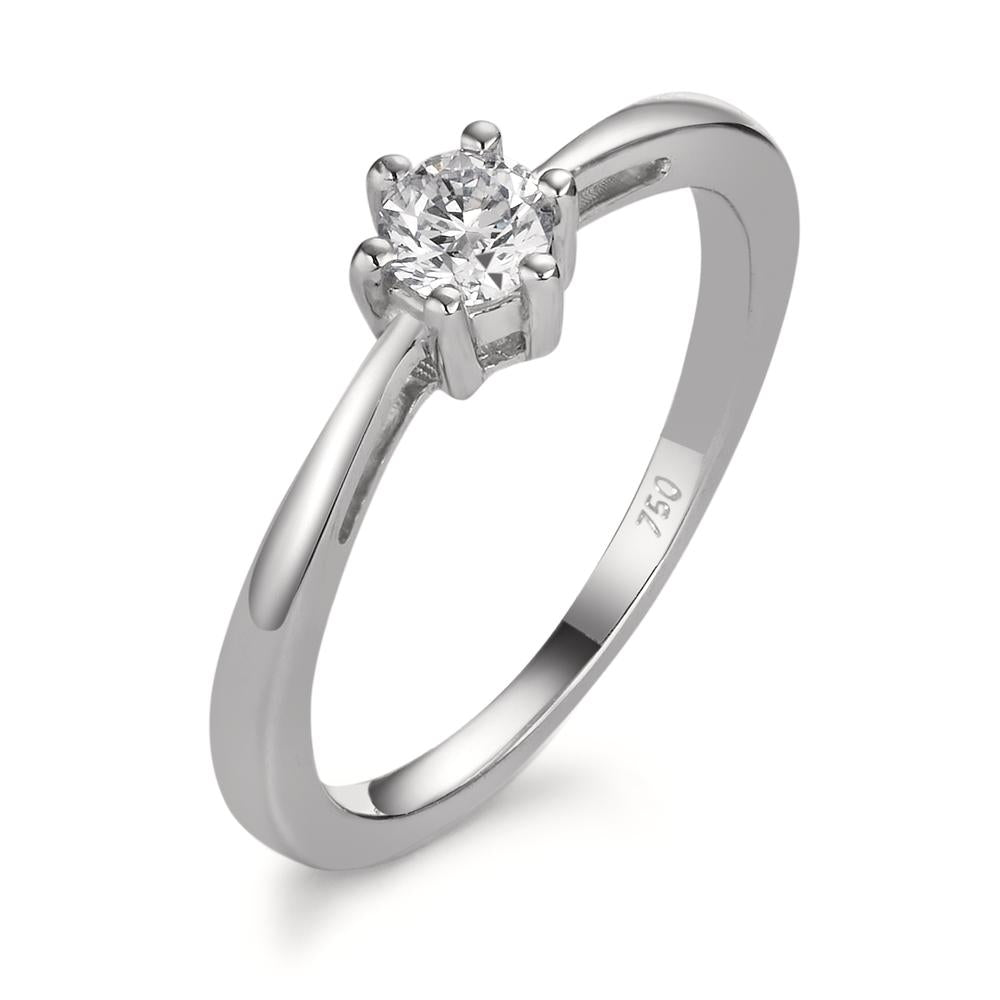 Solitaire ring 18k White Gold Diamond 0.25 ct, w-si