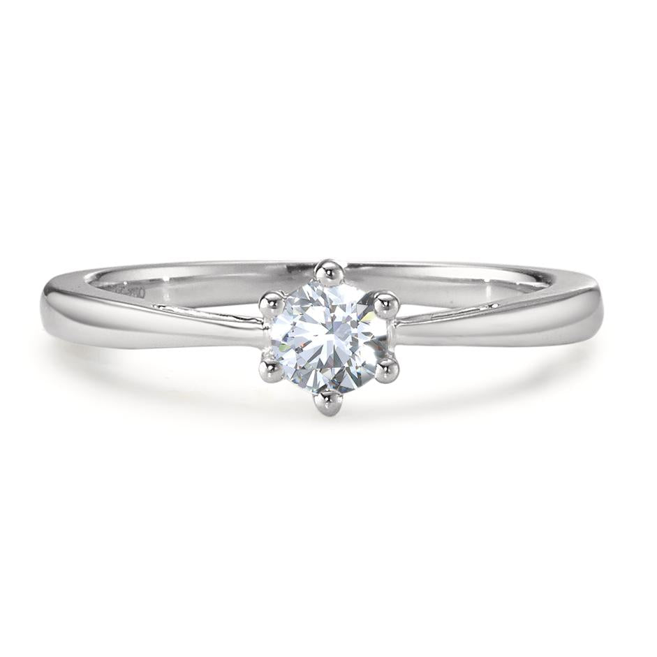 Solitaire ring 18k White Gold Diamond 0.25 ct, w-si