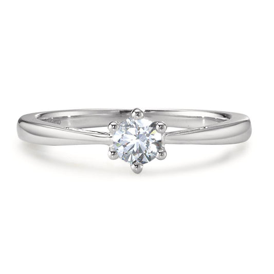 Solitaire ring 18k White Gold Diamond 0.25 ct, w-si