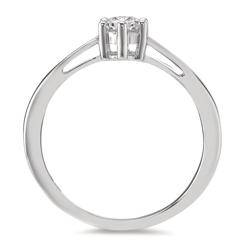 Solitaire ring 18k White Gold Diamond 0.25 ct, w-si