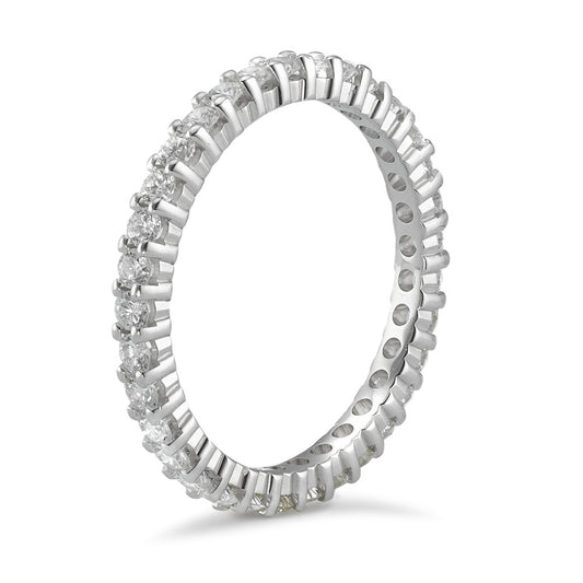 Memory ring 18k White Gold Diamond 0.75 ct, w-si